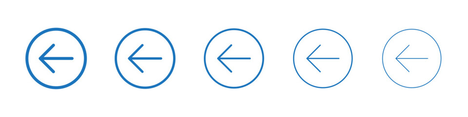 Previous icon Symbol collection thin outline set