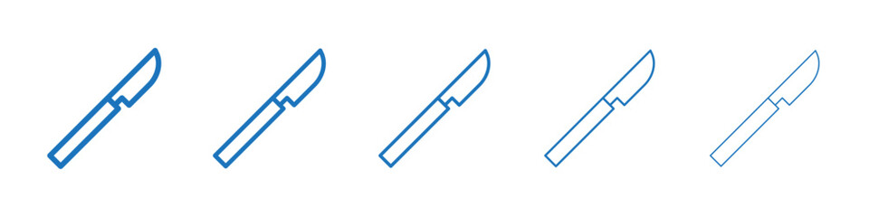 Scalpel icon Symbol collection thin outline set