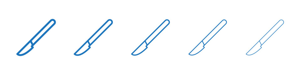 Scalpel icon Symbol collection thin outline set