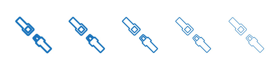 Seat Belt icon Symbol collection thin outline set