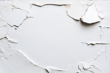 Fototapeta premium Minimalist artistic detail abstract cracked white surface background texture