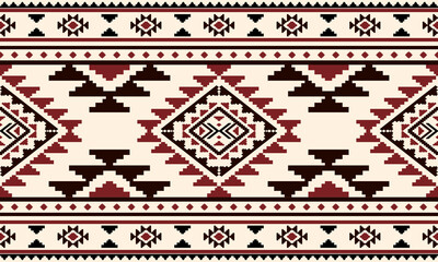 Southwest Aztec geometric Native American Mexican Navajo tribal ethnic boho indian texture ornament seamless pattern fabric colorful design vector for woven textile printing blanket rug carpet fashion