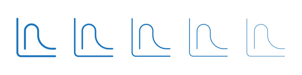 Statistics icon Symbol collection thin outline set