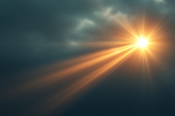 Obraz premium Radiant light beams through clouds over an abstract background texture landscape