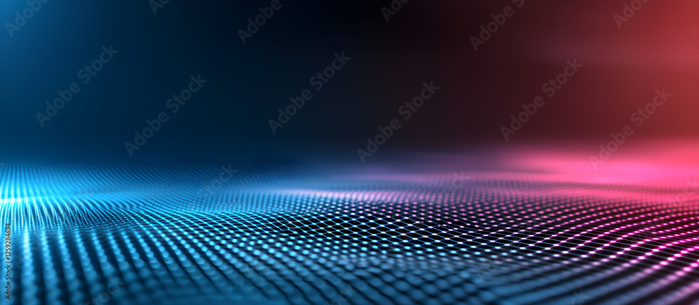 Aufkleber a blue and red background with a pattern of dots
