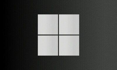 3d render of a modern interior design on white wall