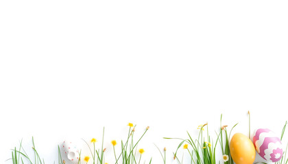 easter eggs in grass
