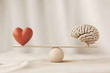 Brain and heart balance, always the most suitable decision making concept.