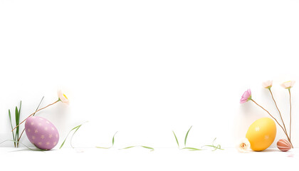 easter eggs and flowers