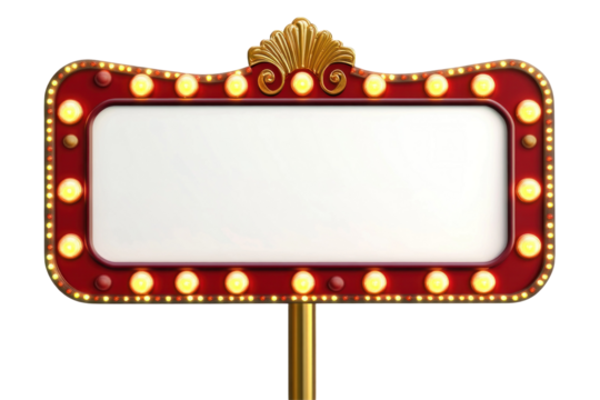 blank billboard on black background