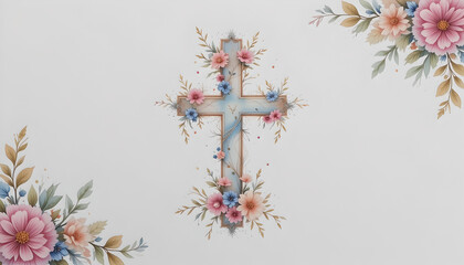 flowers on a wooden background