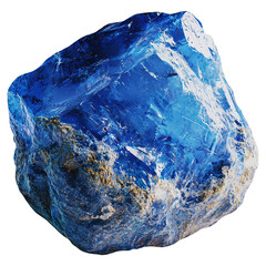 Fototapeta premium A large blue rock with a white background