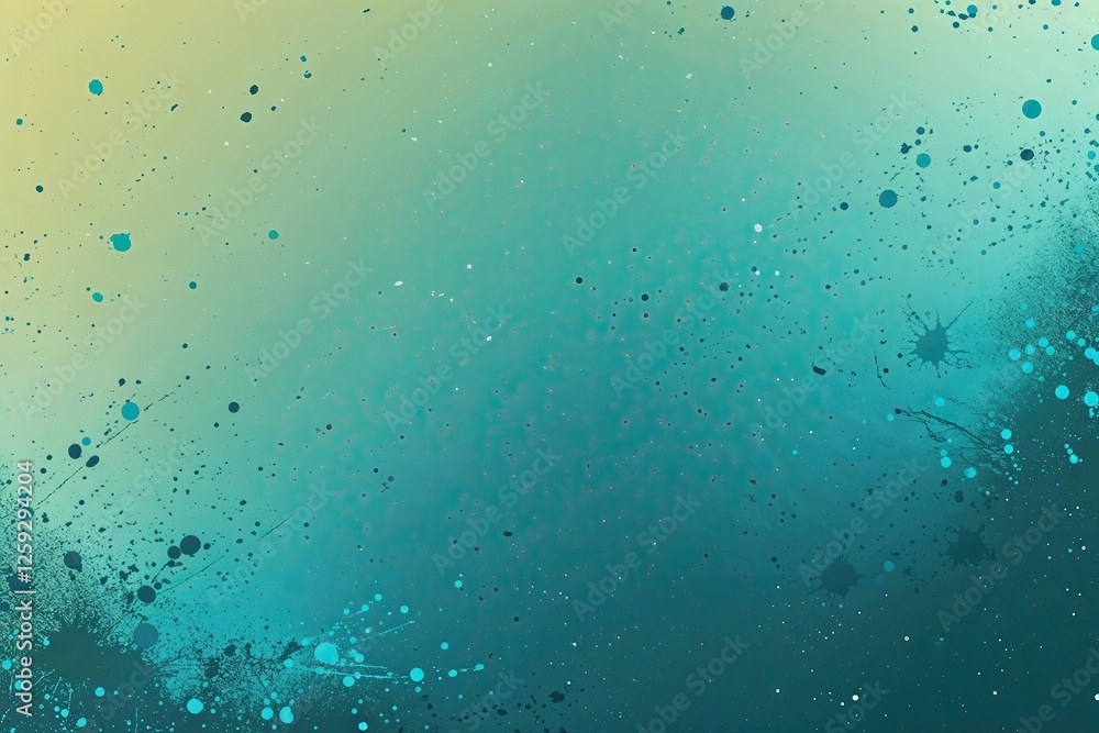 Poster vibrant turquoise gradient background with subtle splatter texture for creative design projects