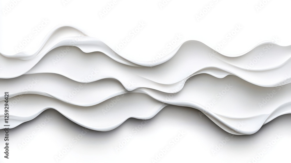 Poster smooth flowing white fabric texture abstract background design