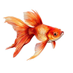 goldfish isolated on white background