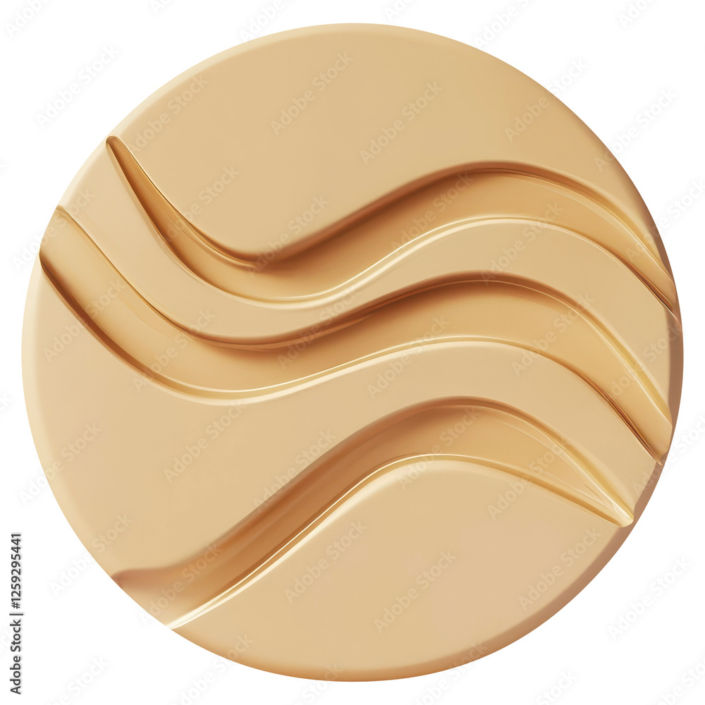 Poster a round object with a wave pattern on it