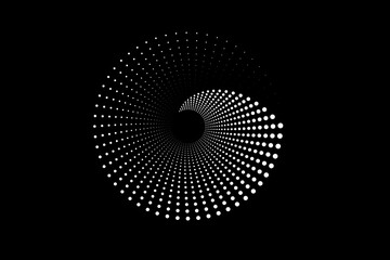 black and white spiral