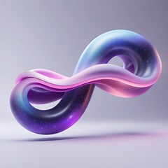 Elegant Abstract Infinity Loop in Fluid Pastel Colors