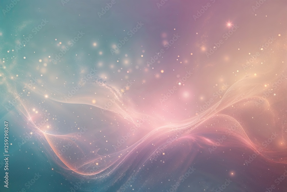 Poster dreamy ethereal gradient background with soft-focus texture and vintage shimmer effect