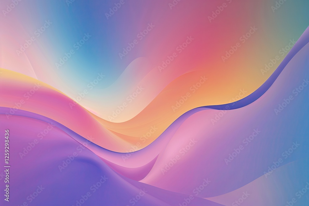 Poster lively gradient colors with smooth hazy effect and stylish minimalist design