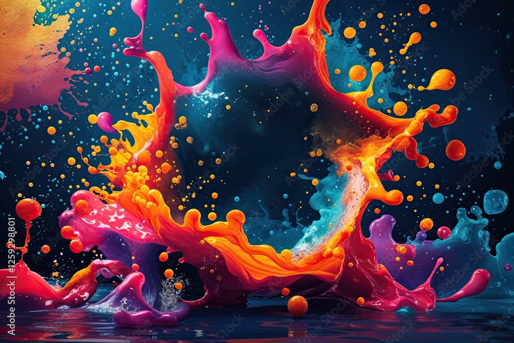 Poster colorful nostalgic background design with dynamic multi-toned textures and ambient visual effects