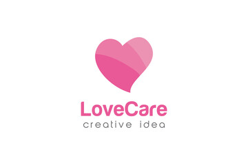 Creative Love Concept Logo Design Template