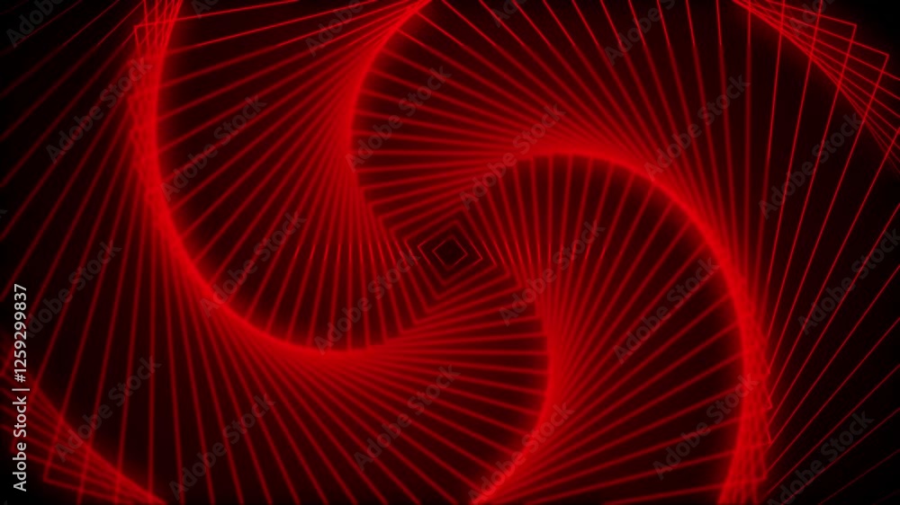 Poster black dark background with blue neon square pattern loop animation video