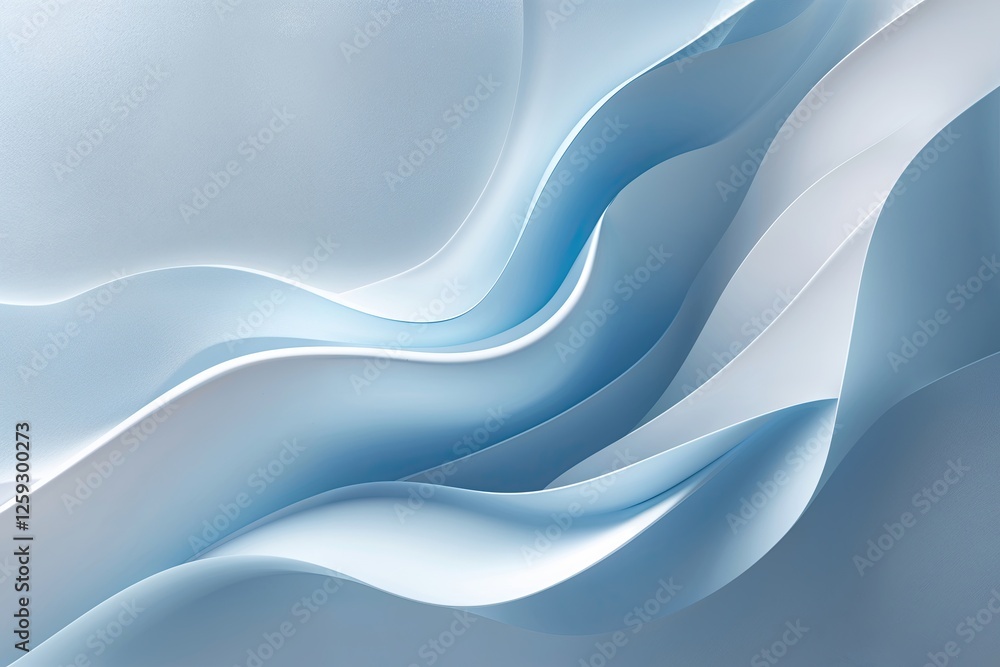 Aufkleber elegant light blue and white abstract background with smooth gradient and subtle texture