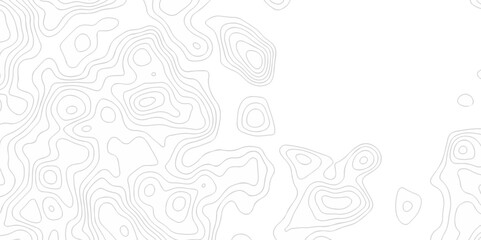 Abstract Vector geography landscape Topo contour map on white background, Topographic contour lines. Seamless pattern with lines Topographic map. Geographic mountain relief diagram line wave carve.	