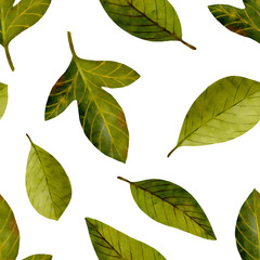 Fototapeta premium Natures Beautiful Green Leaves Pattern for Textiles and Backgrounds in Various Styles