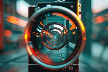Vintage Aesthetic Dynamic Lens Reflections with Animated Overlay Effects