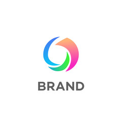 Abstract Colorful Circular Brand Logo Design Gradient Arrows
