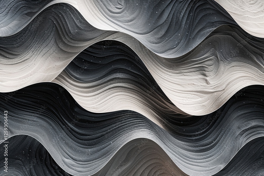 Poster modern abstract wavy pattern with grainy texture for background design
