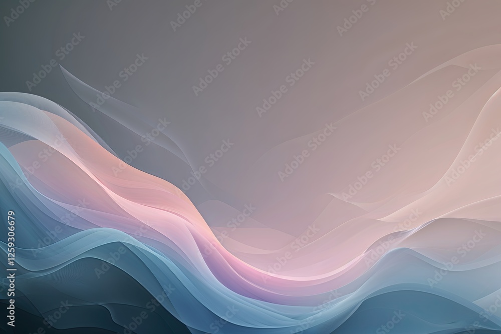Poster ethereal gradient blend with chic muted background and sophisticated minimalist design