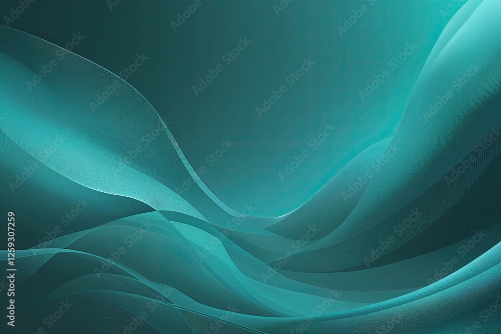 Poster captivating teal gradient background with delicate canvas texture for modern design