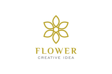 Creative Flower Concept Logo Design Template