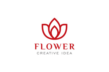 Creative Flower Concept Logo Design Template