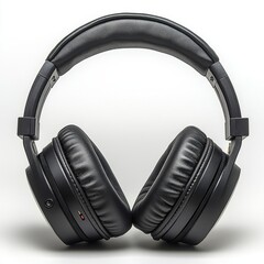 Sleek Black Headphones: Immersive Audio Experience