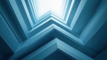 Abstract Blue Architectural Structure Design