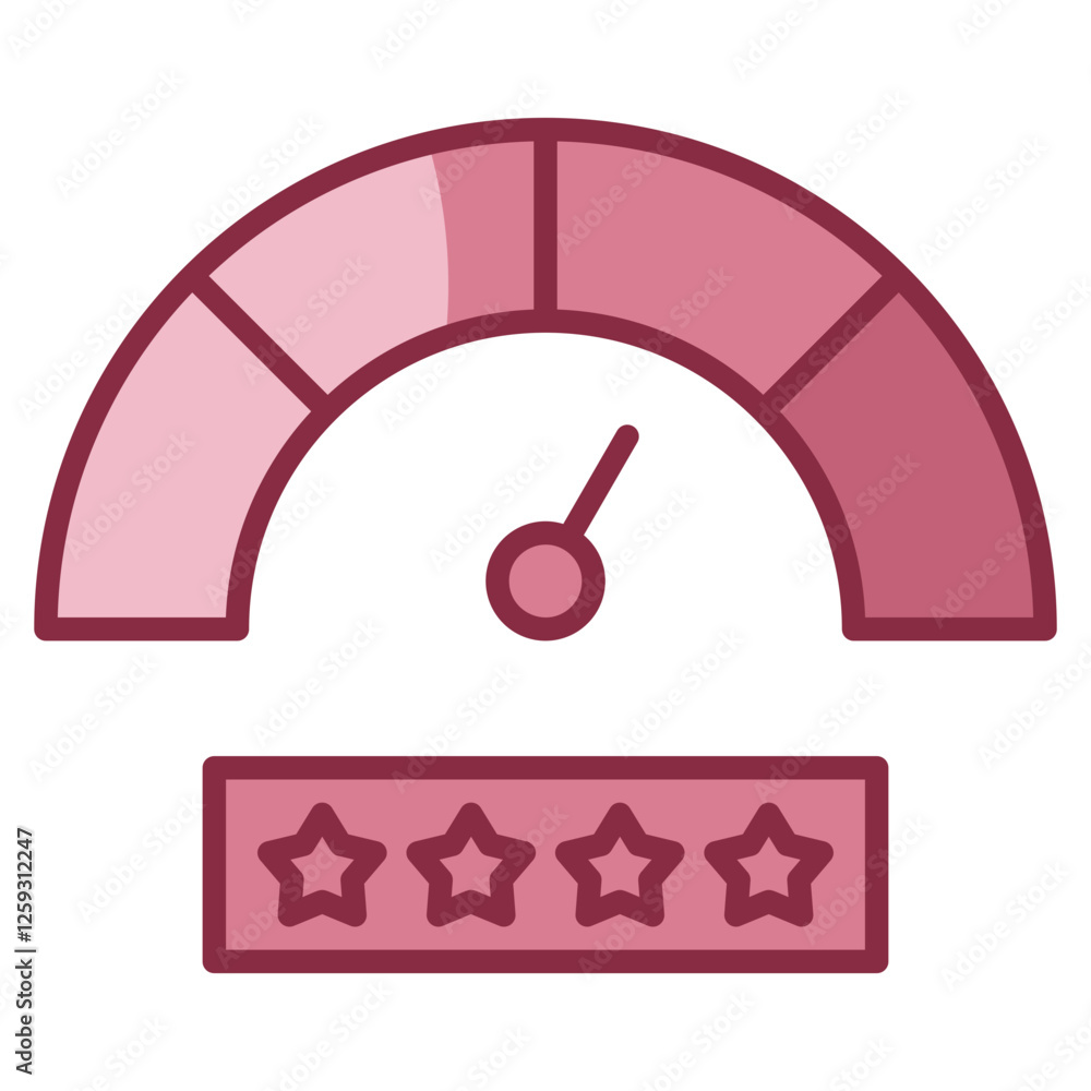 Poster rating scale icon element for design