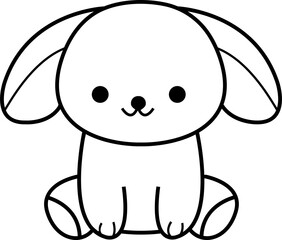 cute ribbit animal cartoon ,clipart, doodle, Hand drawn style ,png ,illustration	