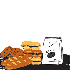 vector design illustration of coockies and bakery