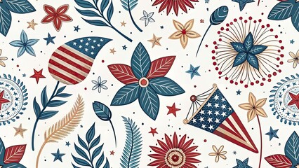 Fototapeta premium Bohemian Independence Day Wallpaper: Minimalist Photography Textures