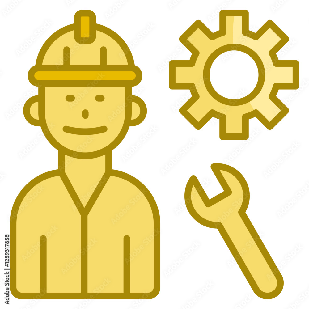 Poster engineering icon element for design
