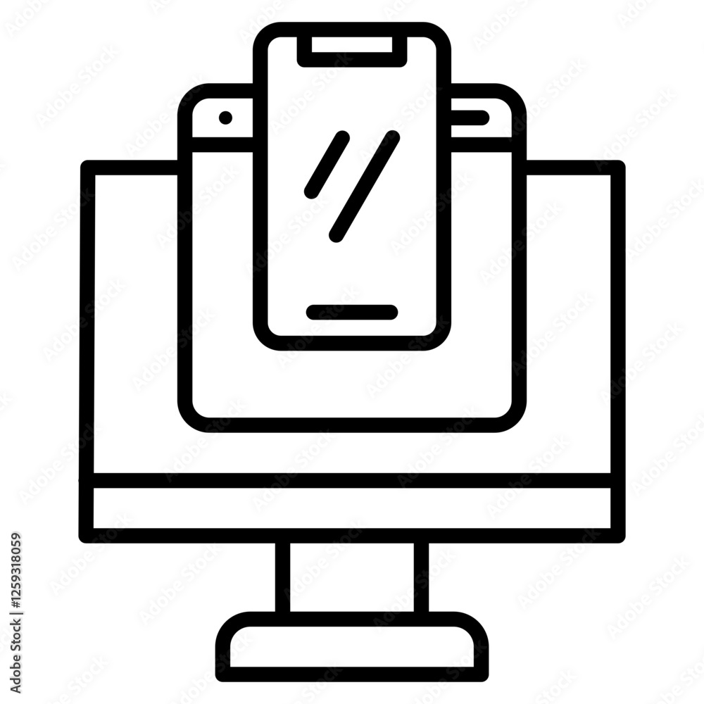 Poster technology icon element for design