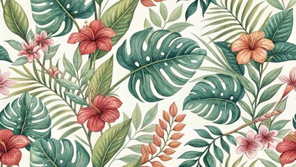 Botanical Repeating Pattern Landscape Photography: Detailed Floral Designs, Nature Wallpaper, Spring Summer Autumn Flower Prints