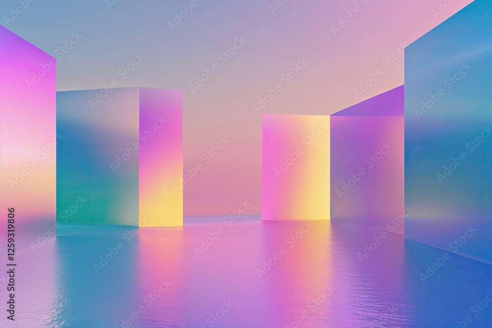 Aufkleber vibrant gradient design with sleek hazy filters and elegant minimalism