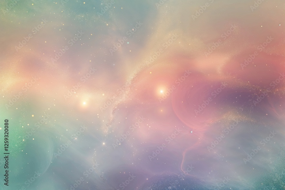 Poster dreamy ethereal gradient background with soft focus texture and retro shimmer effect