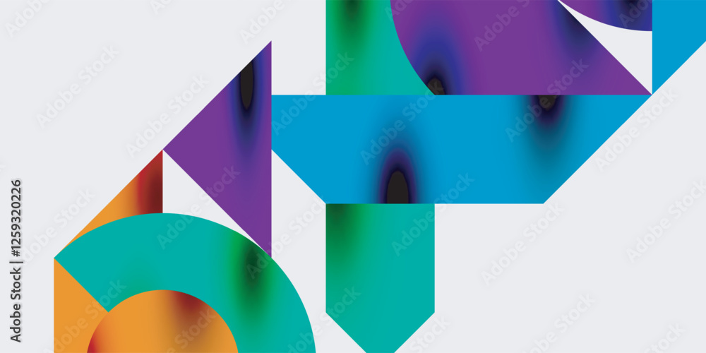 Poster vibrant abstract background circles with smooth gradients, creating a dynamic and modern design. ide