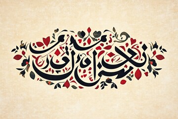 Ramadan is the month of blessings Ramadan Kareem text translation in Arabic lettering  with generative  ai